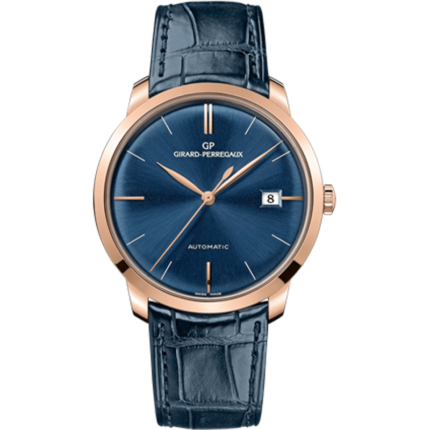 Girard-Perregaux-49525-52-432-BB4A 1966 38 Pink Gold / Blue / Alligator