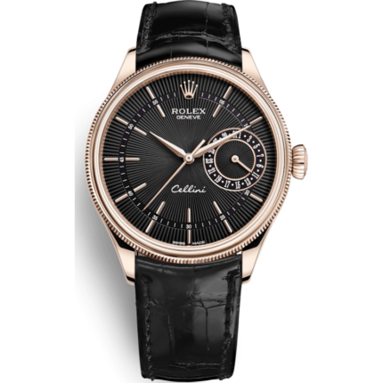 Rolex-50515-0010 Cellini Date Everose / Black / Alligator