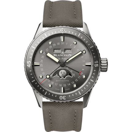Blancpain-5054-1210-G52A Fifty Fathoms Bathygraphe Quantième Complet Titanium / Grey / Canvas