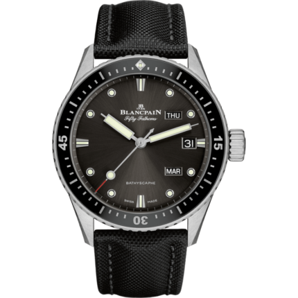 Blancpain-5071-1110-B52A Fifty Fathoms Bathygraphe Quantième Annuel Black / Grey / Black Canvas