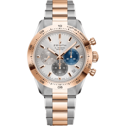 Zenith-51.3100.3600/69.M3100 Chronomaster Sport Stainless Steel - Rose Gold / Silver / Bracelet
