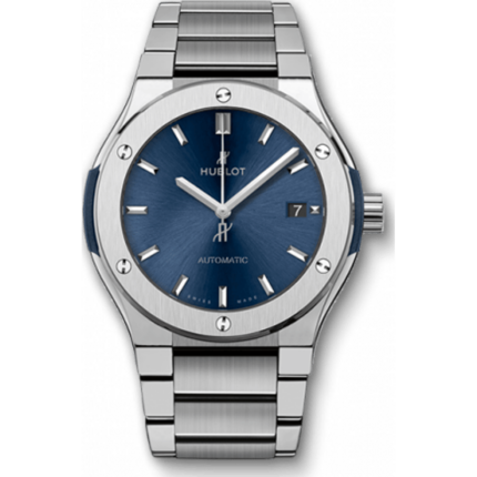Hublot-510.NX.7170.NX Classic Fusion 45 Titanium / Blue / Bracelet