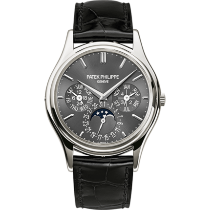 Patek Philippe-5140P-017 Perpetual Calendar 5140 Platinum / Grey