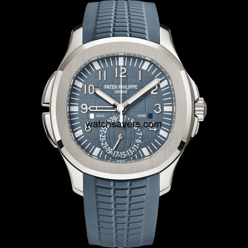Patek Philippe-5164G-001 Aquanaut Travel Time 5164 White Gold / Blue