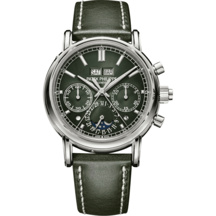 Patek Philippe-5204G-001 Perpetual Calendar Split-Seconds Chronograph 5204 White Gold / Olive