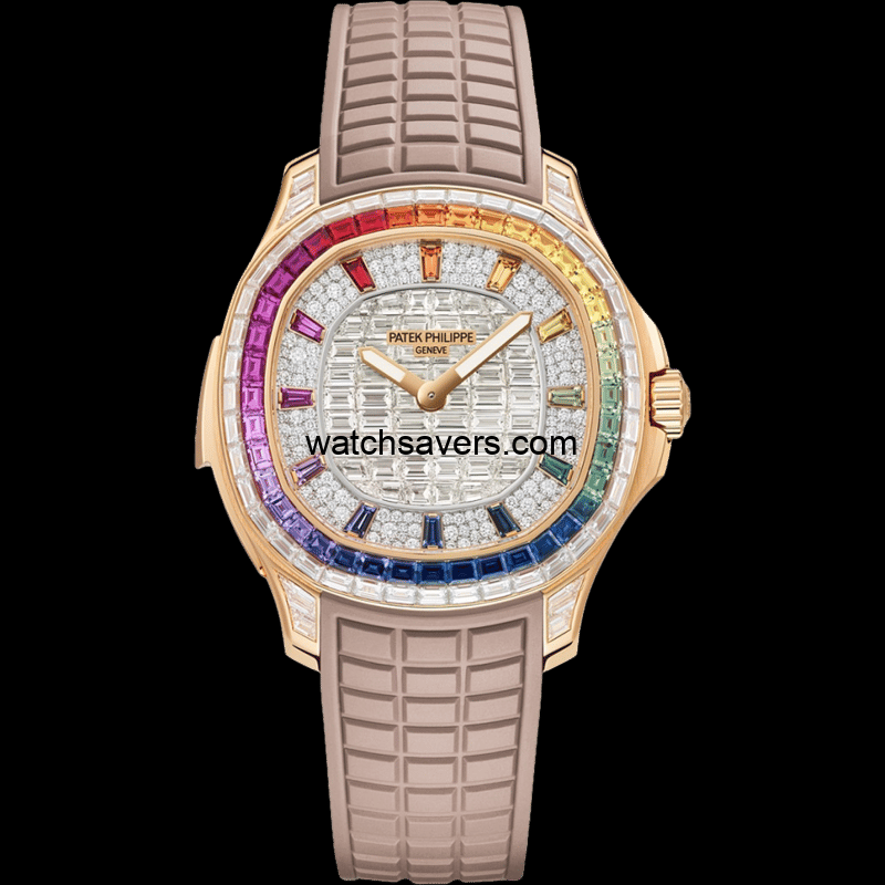 Patek Philippe-5260/355R-001 Aquanaut Luce Minute Repeater Rose Gold - Rainbow / Baguette