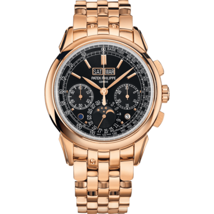 Patek Philippe-5270/1R-001 Perpetual Calendar Chronograph 5270 Rose Gold / Black / Bracelet