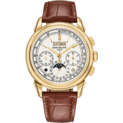 Patek Philippe-5270J-001 Perpetual Calendar Chronograph 5270 Yellow Gold / Silver