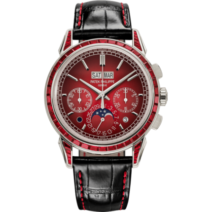 Patek Philippe-5271/12P-010 Perpetual Calendar Chronograph 5271 Platinum - Ruby / Red
