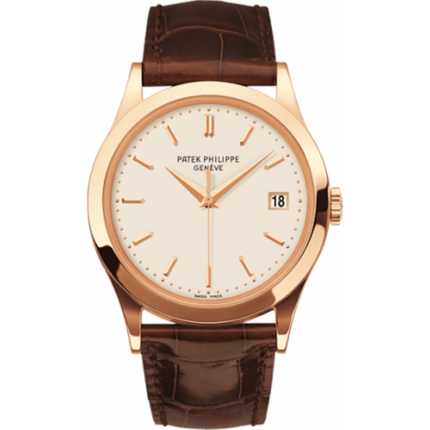 Patek Philippe-5296R-010 Calatrava 5296 Rose Gold / Silver