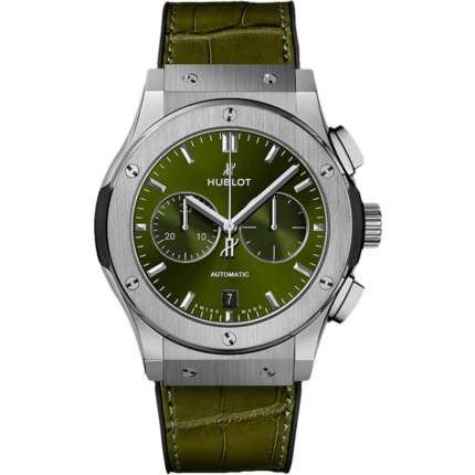 Hublot-541.NX.8970.LR Classic Fusion 42 Chronograph Titanium / Green / Alligator