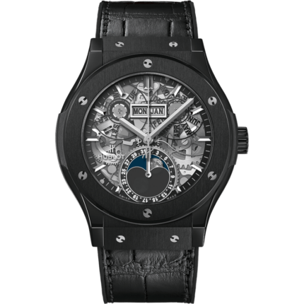 Hublot-547.CX.0170.LR Classic Fusion Aerofusion Moonphase Black Magic / Alligator