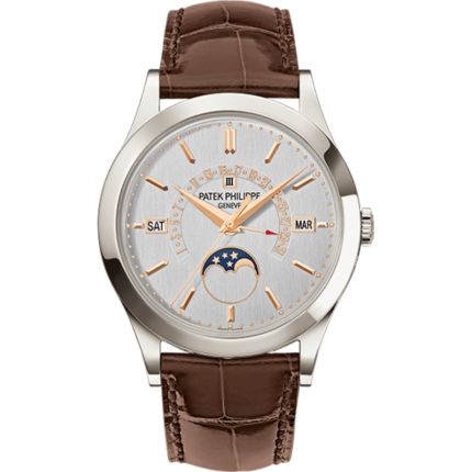 Patek Philippe-5496P-015 Perpetual Calendar 5496 Platinum / Silver