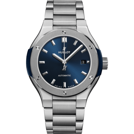 Hublot-568.NX.7170.NX Classic Fusion 38 Titanium / Blue / Bracelet