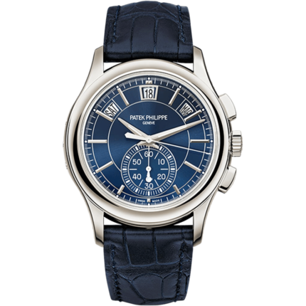 Patek Philippe-5905P-001 Annual Calendar Chronograph 5905 Platinum / Blue