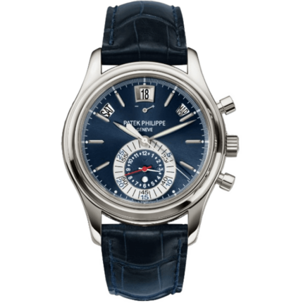 Patek Philippe-5960P-015 Annual Calendar Chronograph 5960 Platinum / Blue