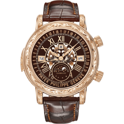 Patek Philippe-6002R-001 Sky Moon Tourbillon 6002 Rose Gold / Black