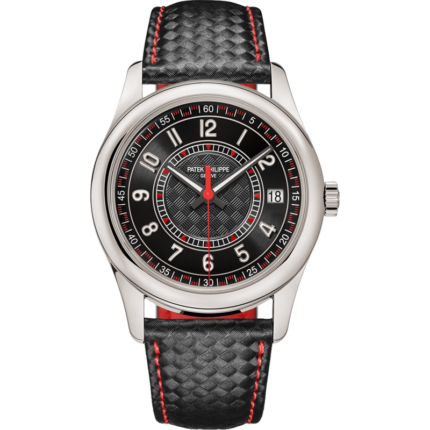 Patek Philippe-6007G-010 Calatrava White Gold / Black - Red