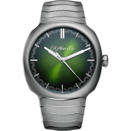 H. Moser & Cie-6200-1200 Streamliner Centre Seconds Stainless Steel / Green
