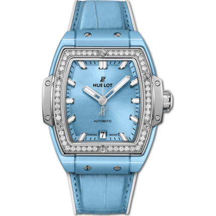 Hublot-665.EN.891L.LR.1204 Spirit of Big Bang 39 Light Blue Ceramic / Titanium / Diamonds