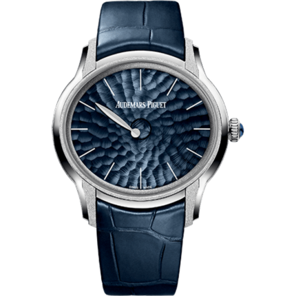 Audemars Piguet-77266BC.GG.A326CR.01 Millenary Frosted Gold Philosophique White Gold / Blue