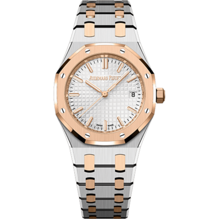 Audemars Piguet-77450SR.OO.1361SR.02 Royal Oak Selfwinding 34 Stainless Steel - Pink Gold / Silver / Bracelet