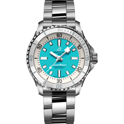 Breitling-A17377211C1A1 SuperOcean Automatic 36 Stainless Steel / Turquoise / Bracelet