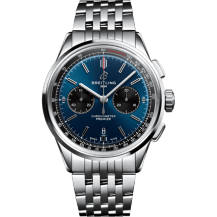 Breitling-AB0118221C1A1 Premier B01 Chronograph 42 Stainless Steel / Blue / Bracelet