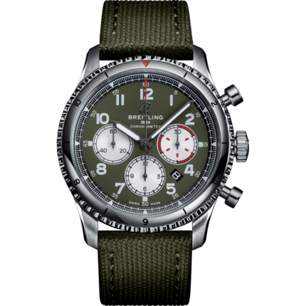 Breitling-AB01192A1L1X1 Aviator 8 B01 Chronograph 43 Stainless Steel / Curtiss Warhawk / Canvas / Tang