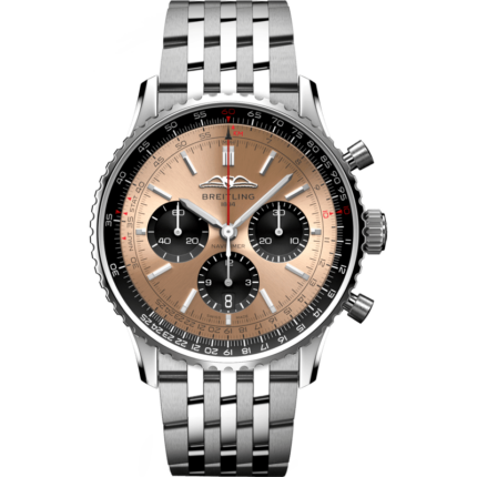 Breitling-AB0138241K1A1 Navitimer  B01 Chronograph 43 Stainless Steel / Copper / Bracelet