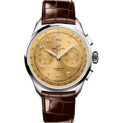 Breitling-AB0930F51H1P1 Premier Heritage B09 Chronograph 40 Stainless Steel / Champagne