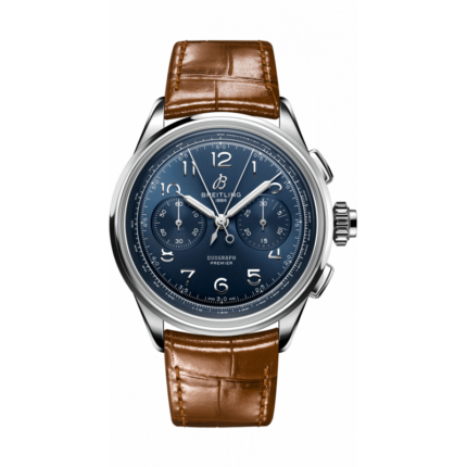 Breitling-AB1510171C1P1 Premier Heritage B15 Duograph 42 Stainless Steel / Blue