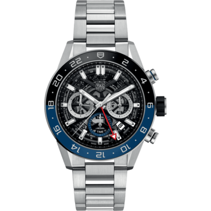 TAG Heuer-CBG2A1Z.BA0658 Carrera Calibre Heuer 02 GMT Stainless Steel / Skeleton / Bracelet
