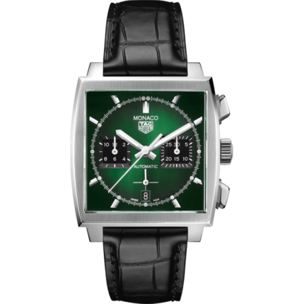 TAG Heuer-CBL2116.FC6497 Monaco Calibre Heuer 02 Stainless Steel / Green