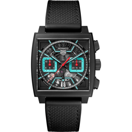 TAG Heuer-CBL2184.FT6236 Monaco Calibre Heuer 02 Titanium DLC / Skeleton - Turquoise