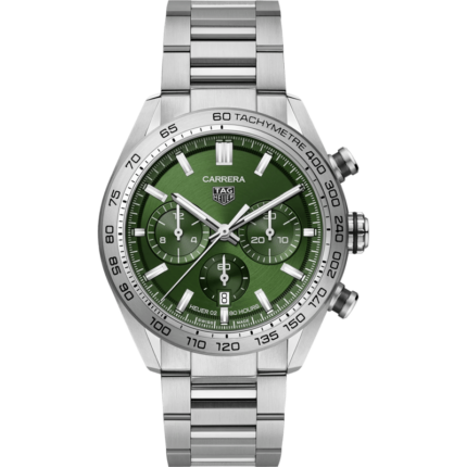 TAG Heuer-CBN2A10.BA0643 Carrera Calibre Heuer 02 44 Stainless Steel / Green