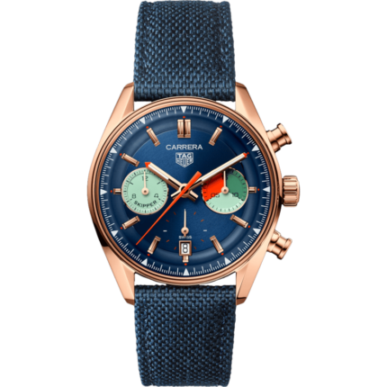 TAG Heuer-CBS2241.FN8023 Carrera Skipper Glass Box Rose Gold / Blue
