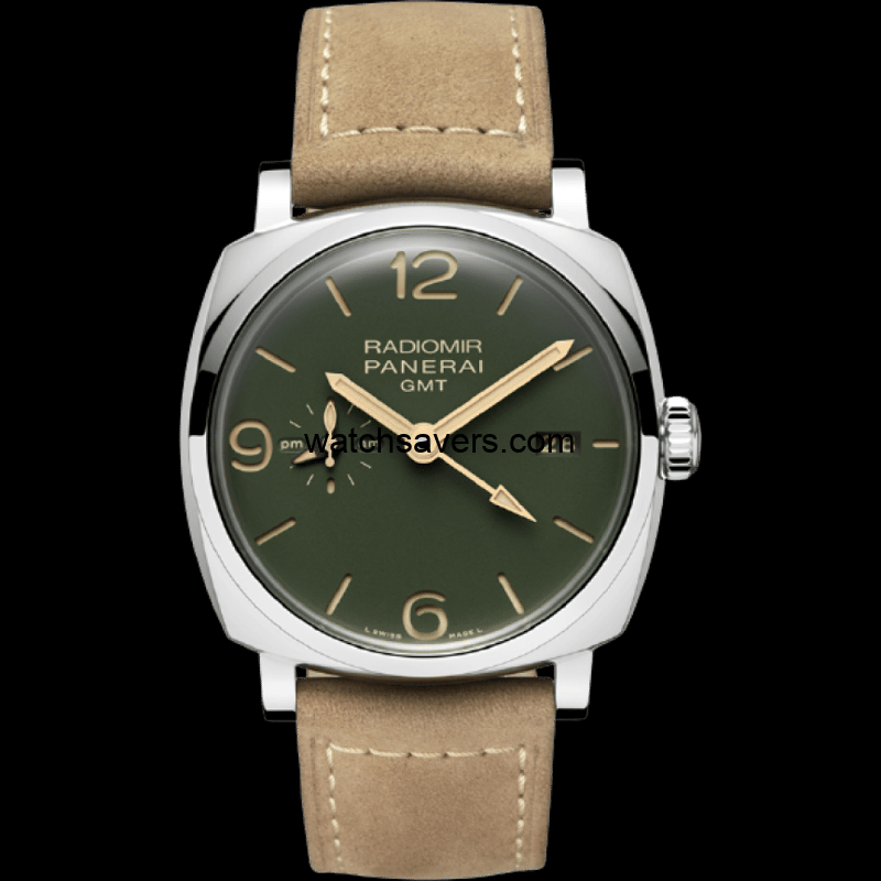PAM00998_image01.png Panerai-PAM00998 Radiomir 1940 45 3 Days GMT Automatic Stainless Steel / Military Green