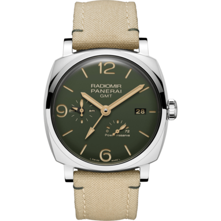 Panerai-PAM00999 Radiomir 1940 45 GMT Power Reserve Stainless Steel / Military Green