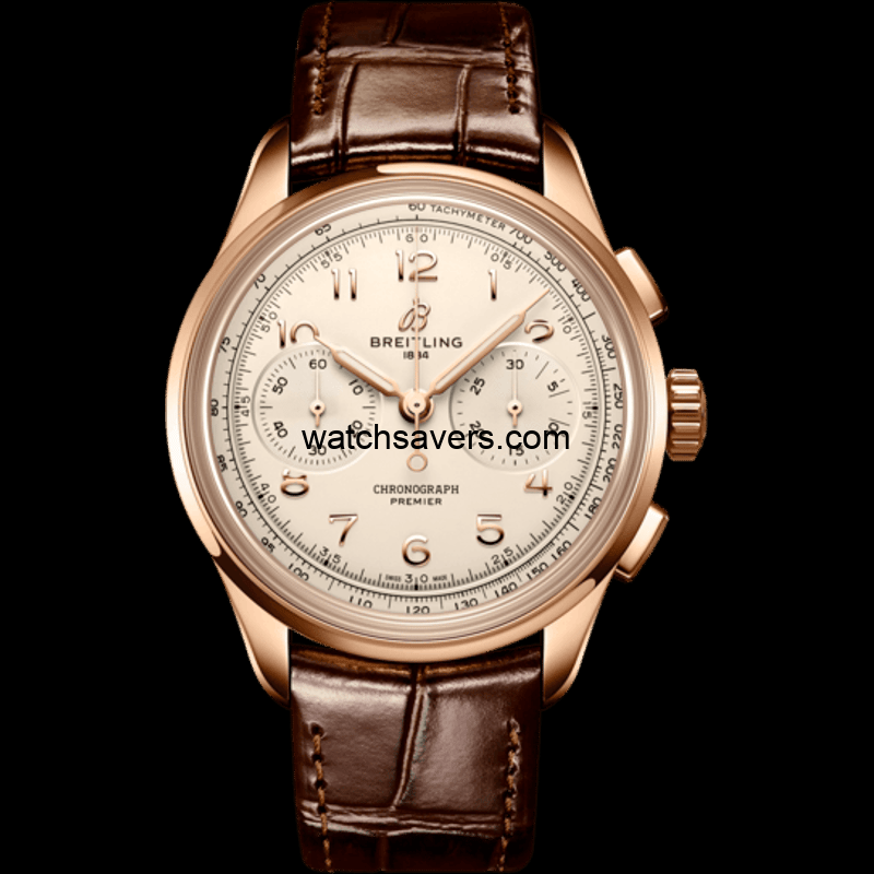 Breitling-RB0930371G1P1 Premier Heritage B09 Chronograph 40 Red Gold / Silver