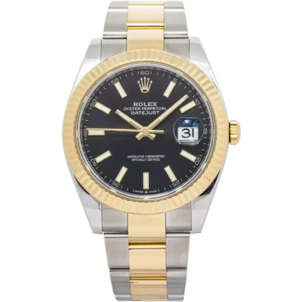 Rolex - 126333-0013 Datejust 41 Rolesor Yellow Fluted / Oyster / Black