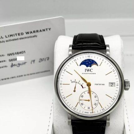 IWC - IW5164-01 Portofino Hand-Wound Eight Days Moonphase Stainless Steel / Silver