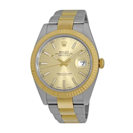 Rolex - 126333-0009 Datejust 41 Rolesor Yellow Fluted / Oyster / Champagne