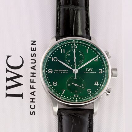 IWC - IW3716-15 Portugieser Chronograph Stainless Steel / Green