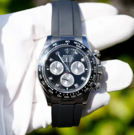 Rolex - 126519LN-0004 Cosmograph Daytona White Gold - Cerachrom / Black - Steel- Diamond / Oysterflex