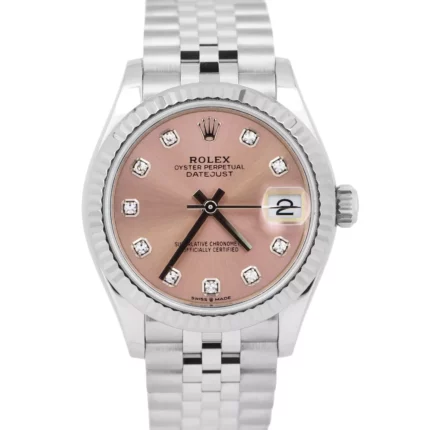 Rolex - 278274-0032 Datejust 31 Stainless Steel Fluted / Jubilee / Pink - Diamond