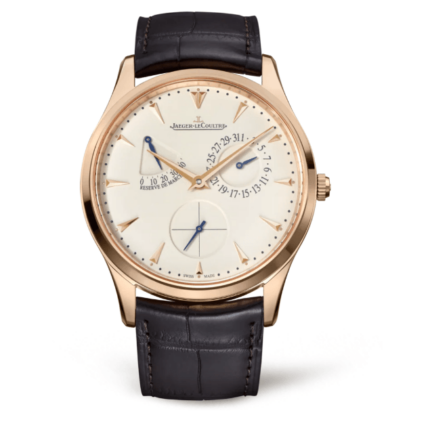 Jaeger-LeCoultre - 1372520 Master Ultra Thin Réserve de Marche Pink Gold / Eggshell / Alligator