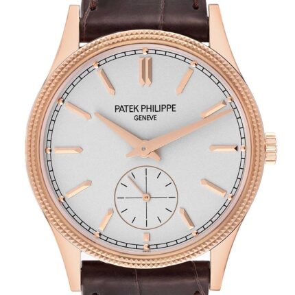 Patek Philippe - 6119R-001 Calatrava Clous de Paris Rose Gold / Silver
