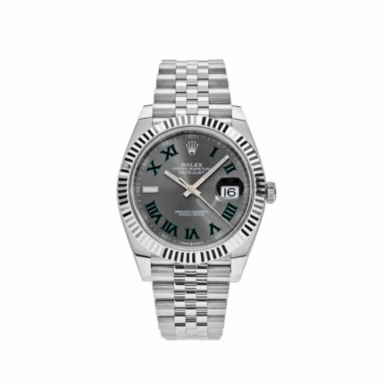 Rolex - 126334-0022 Datejust 41 Stainless Steel Fluted / Slate - Roman / Jubilee