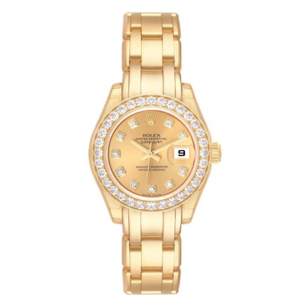 Rolex - 80298-0071 Datejust Pearlmaster 29 Yellow Gold Diamond / Champagne Diamond